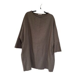 Black Crane Bud Dress in Dark Grey Size S